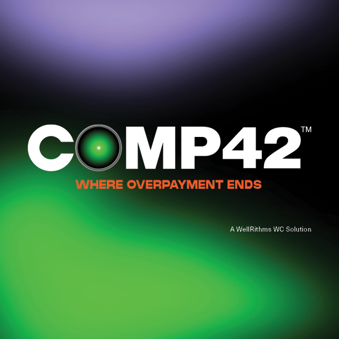 Comp42 service logo, representing the company's workers' compensation solution.