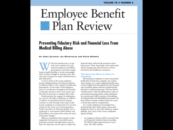 WellRithms has been featured in the “Employee Benefit Plan Review” monthly journal.