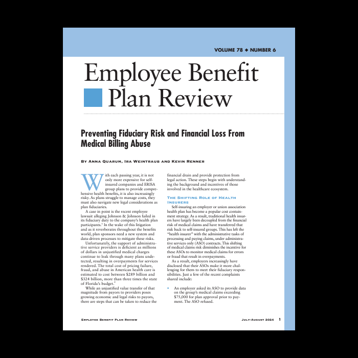 WellRithms has been featured in the “Employee Benefit Plan Review” monthly journal.
